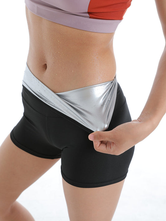 High-waisted design for tummy control and support. Sweat-enhancing fabric boosts calorie burn for better workout results