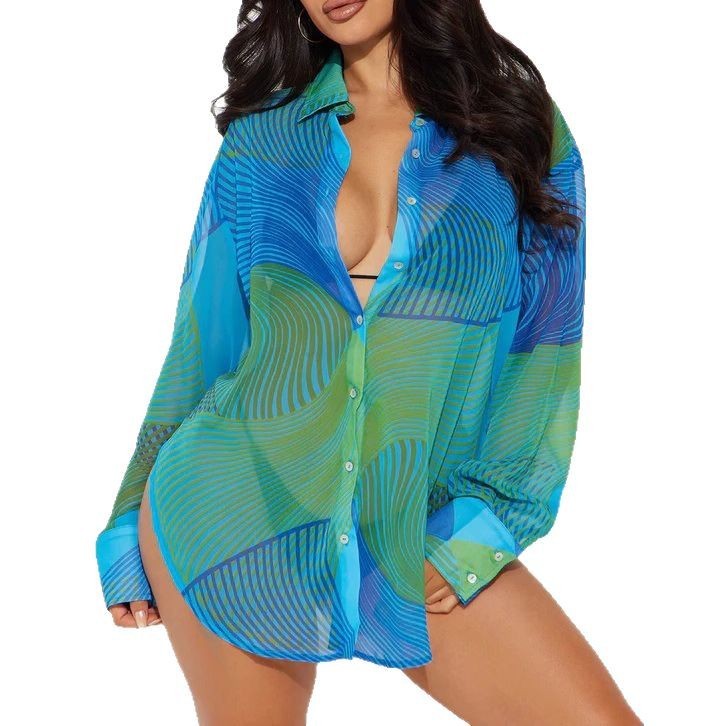 Lightweight and breezy, perfect for a stylish beach cover-up or a chic vacation look