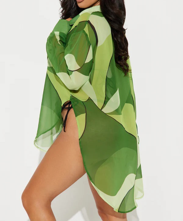 Lightweight and breezy, perfect for a stylish beach cover-up or a chic vacation look